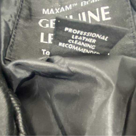 Maxam Mens XL Black Top Grain Lambskin Leather Patchwork Coat SEE ALL - Picture 5 of 8
